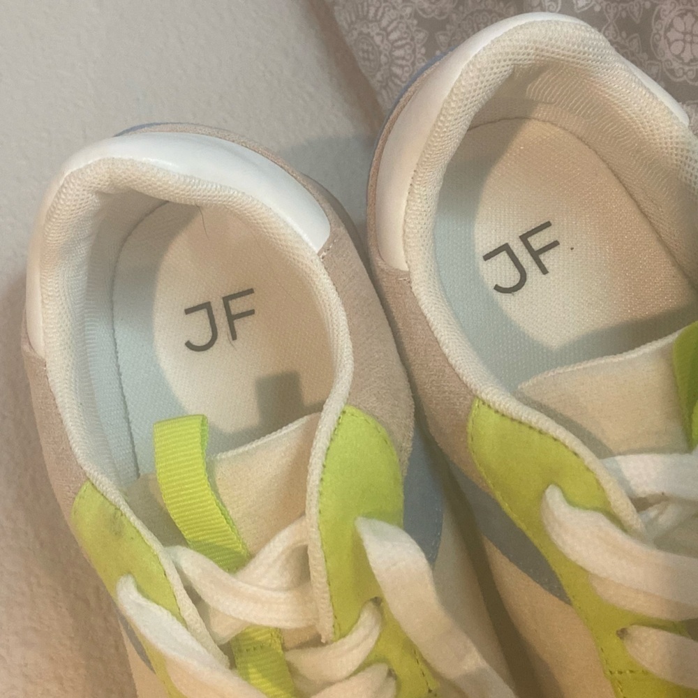 JustFab~Kentucky Blue Multi~Faux Suede~Athletic Sneaker~Lace-Up Style~Size 10 - Picture 10 of 14
